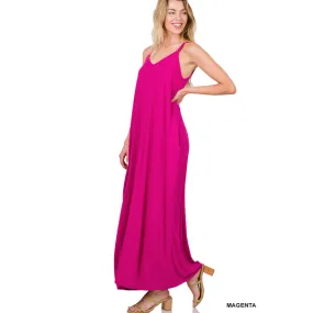 Vacation Mode Maxi Dress in Magenta