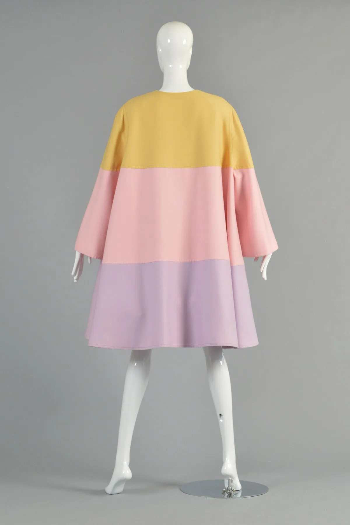 Valentino Pastel Colorblock Swing Coat