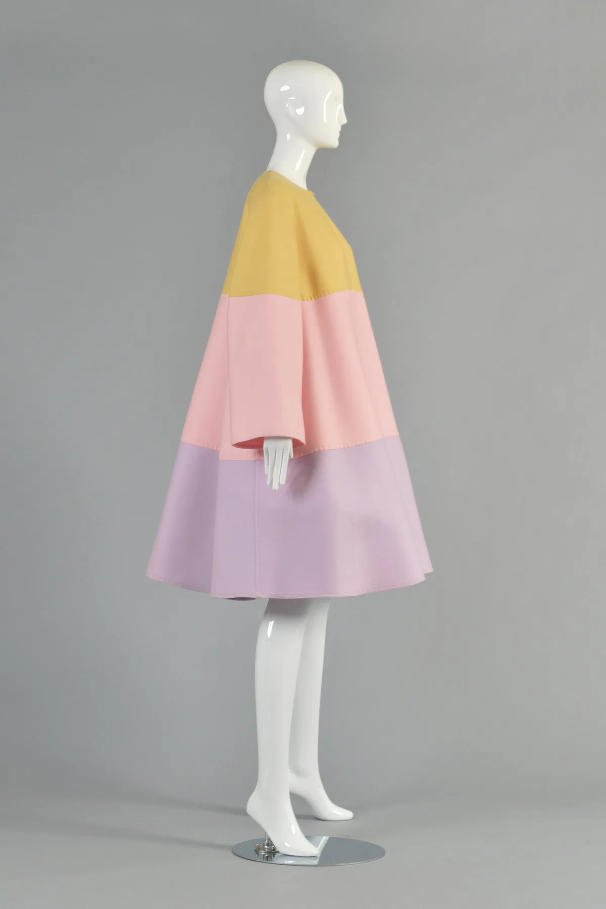Valentino Pastel Colorblock Swing Coat
