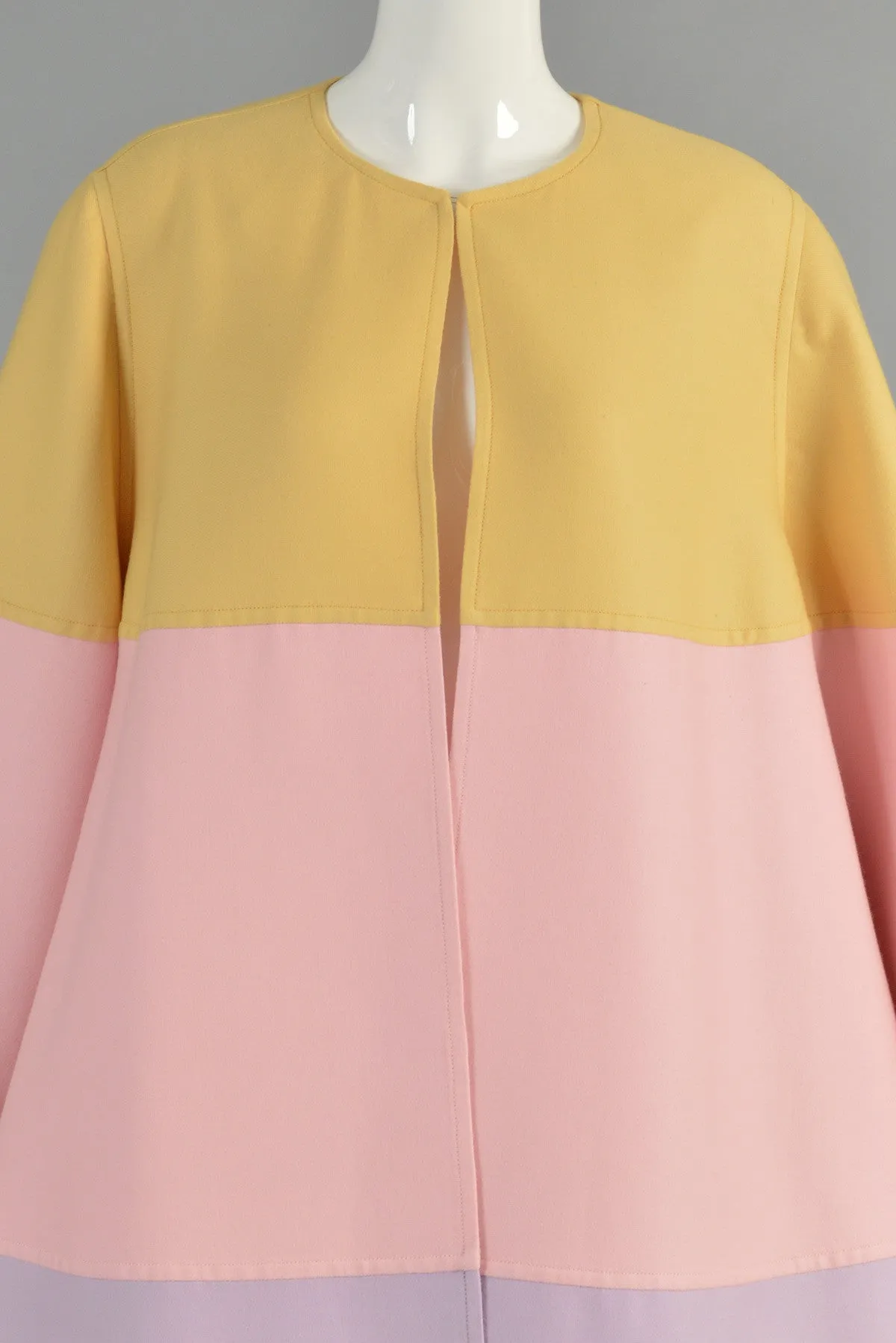 Valentino Pastel Colorblock Swing Coat