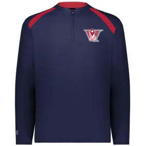Velo BB - Clubhouse Longsleeves Cage Jacket with V Logo - Navy-Red