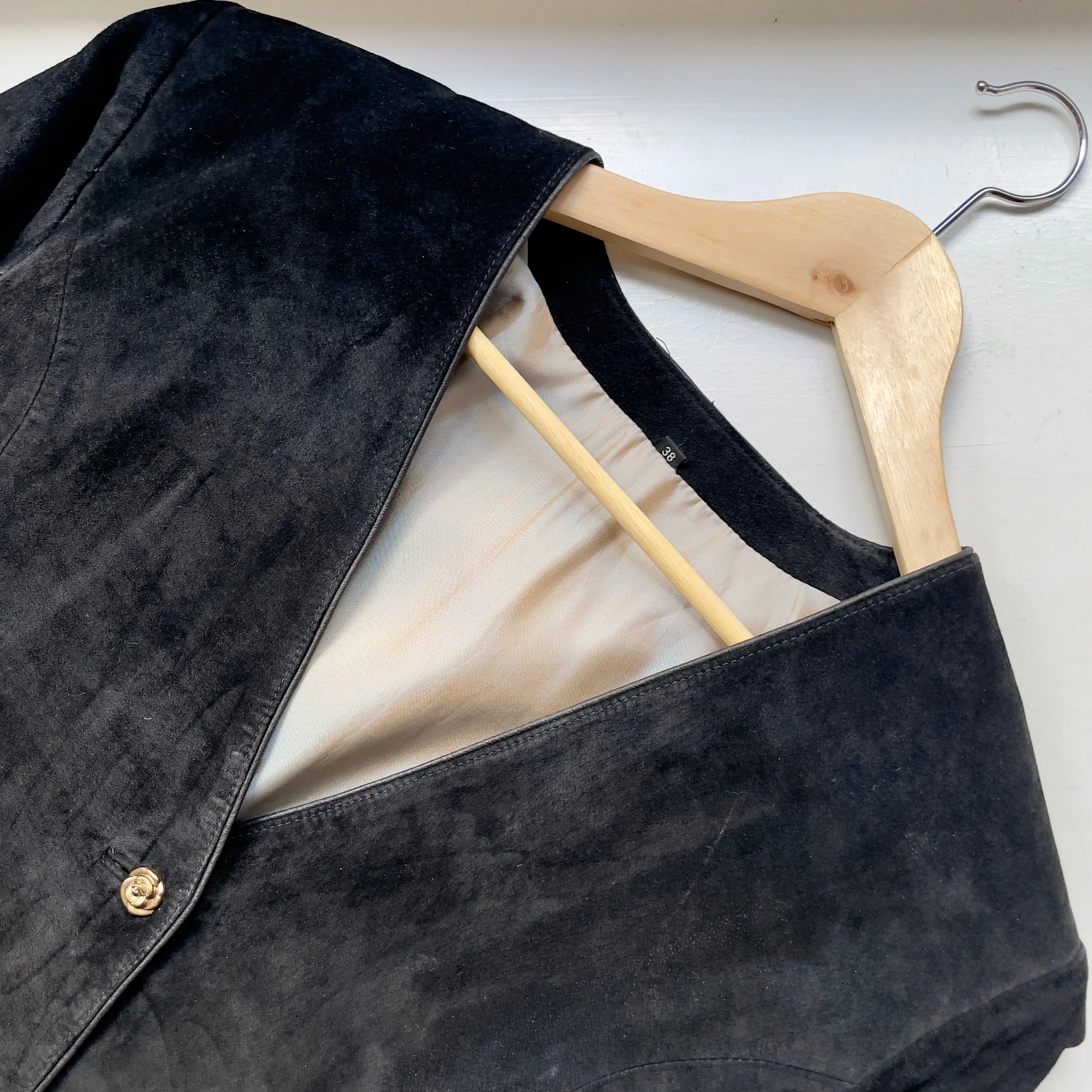 Vintage Black Suede Jacket