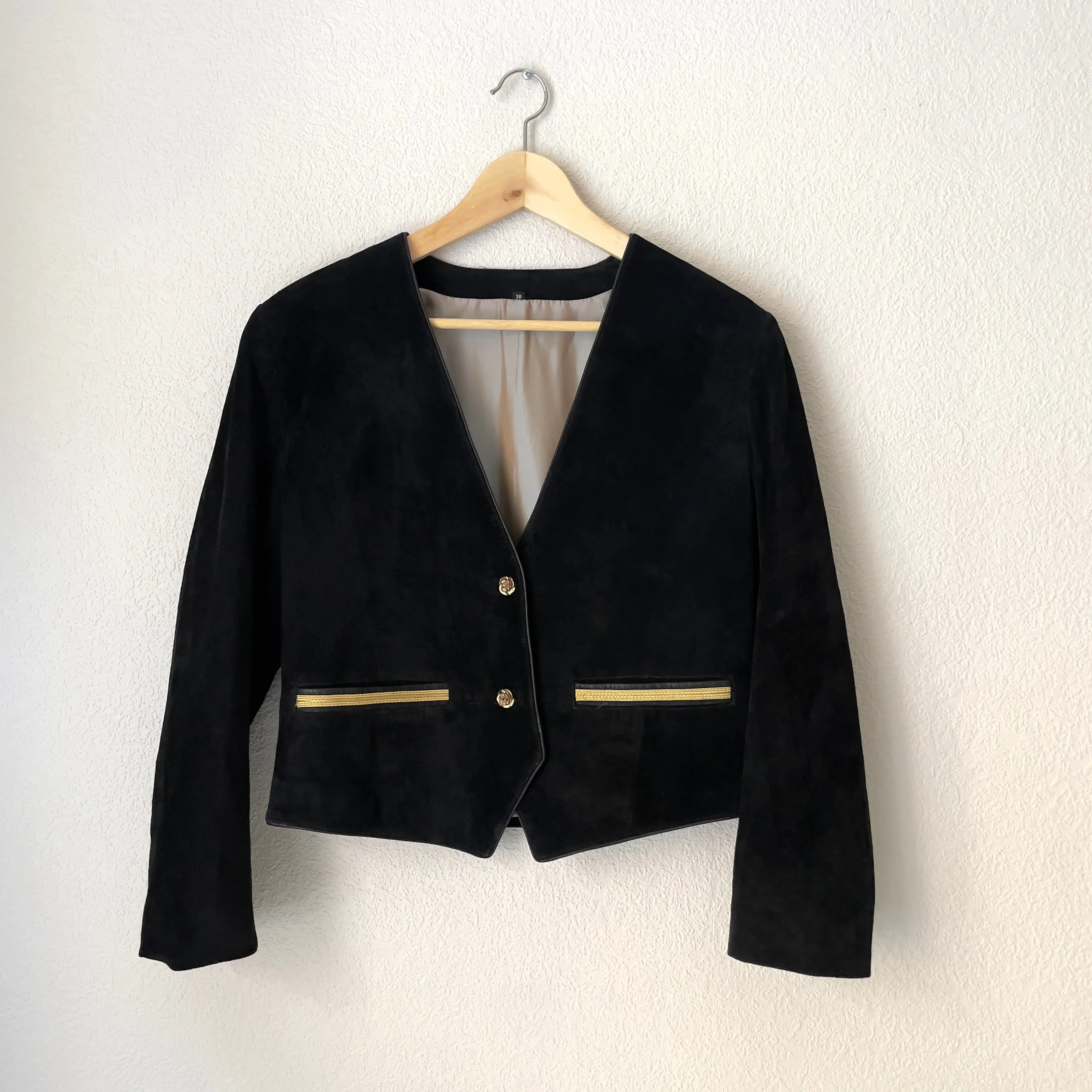 Vintage Black Suede Jacket