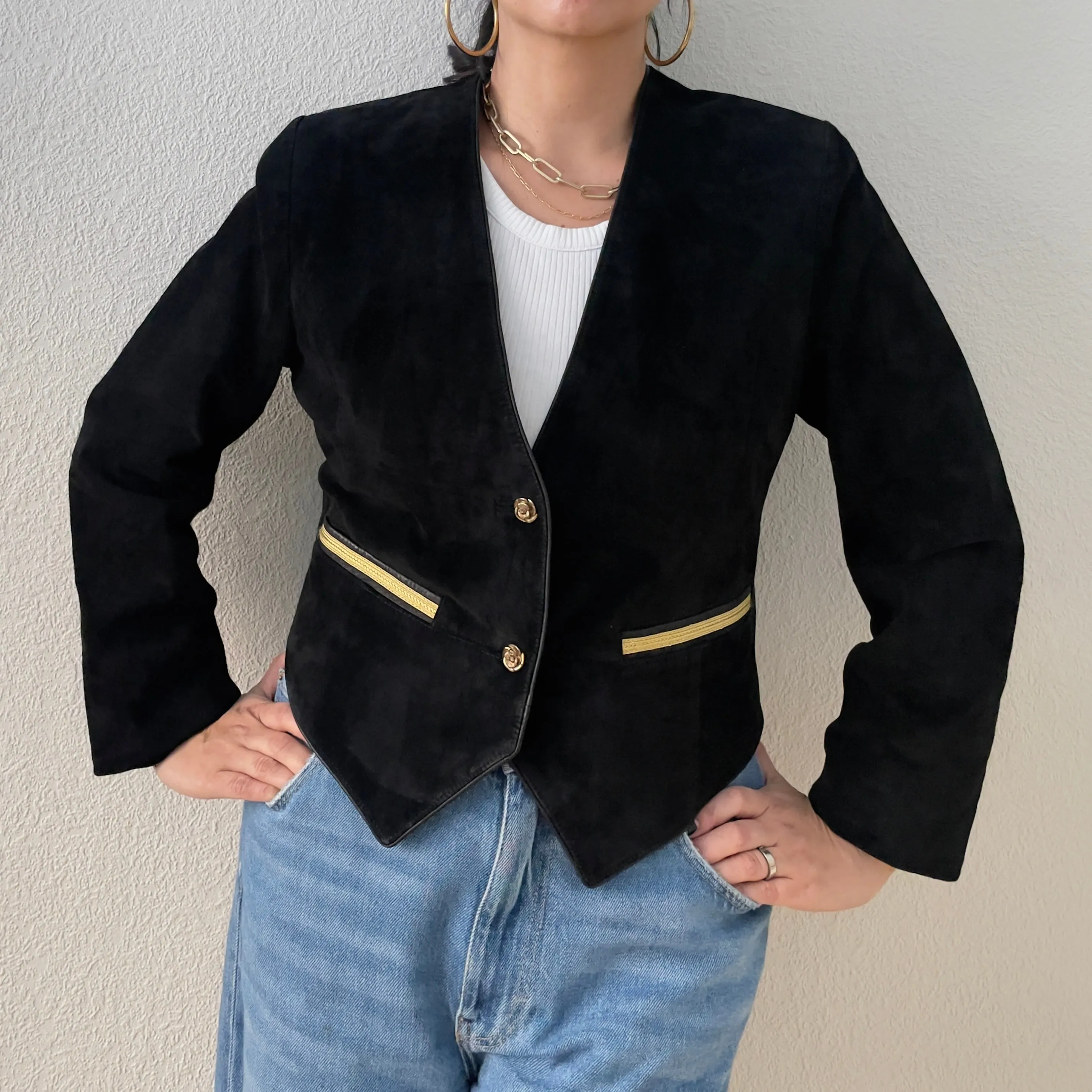 Vintage Black Suede Jacket