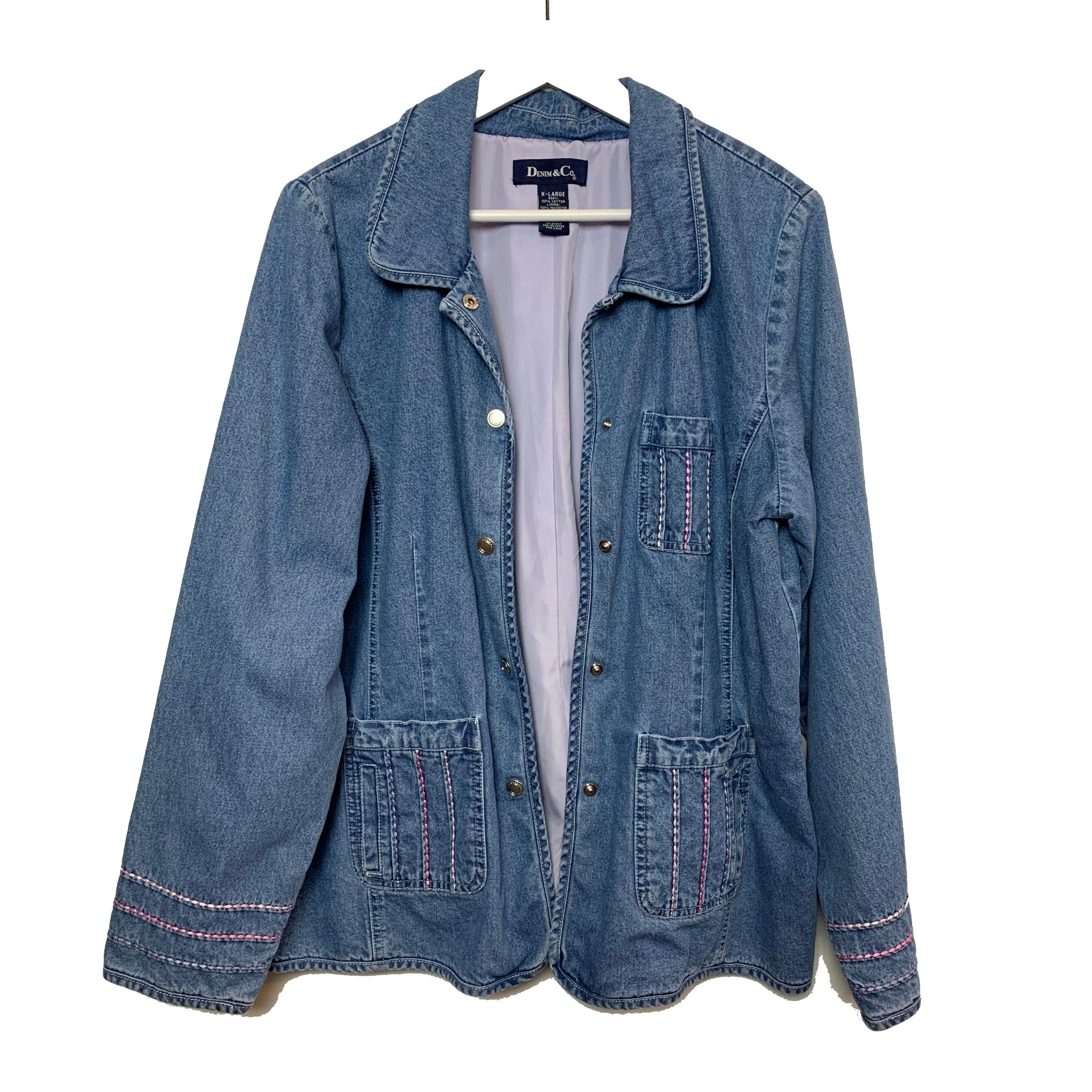 Vintage denim & Co Jean Denim Chore Coat XL Cotton