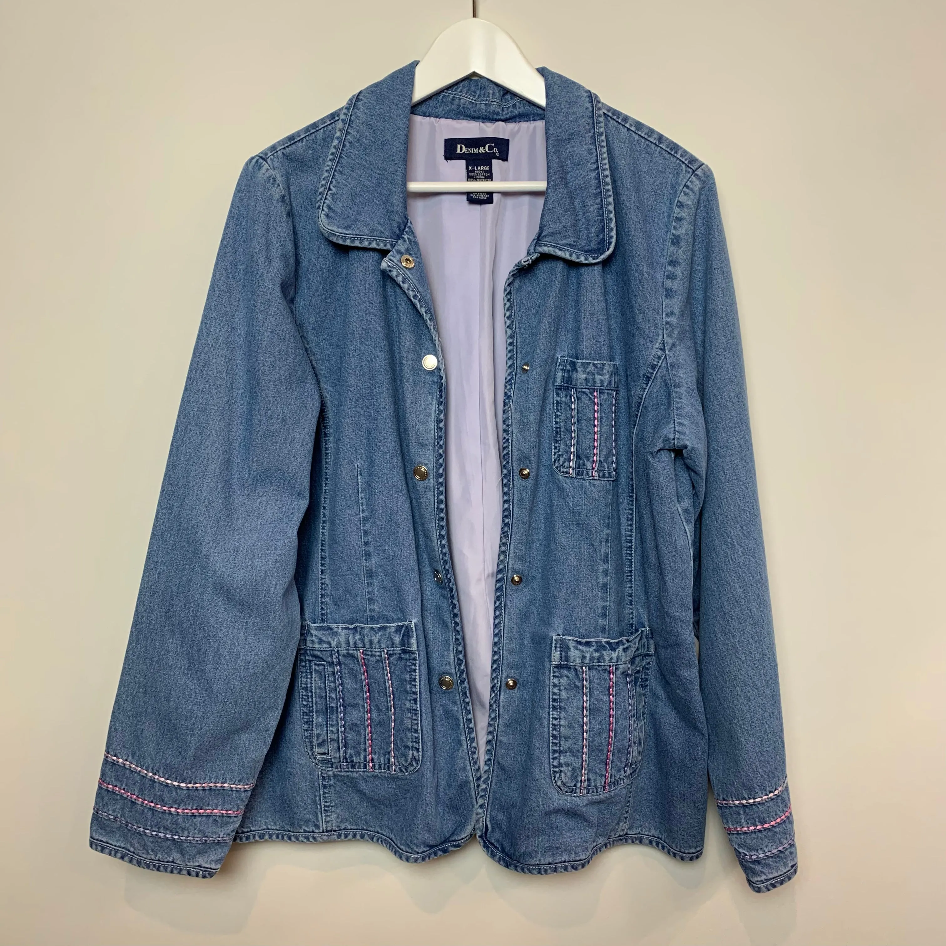 Vintage denim & Co Jean Denim Chore Coat XL Cotton