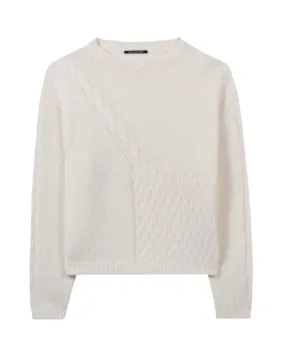 Wool Contrast Stitch Design Pullover