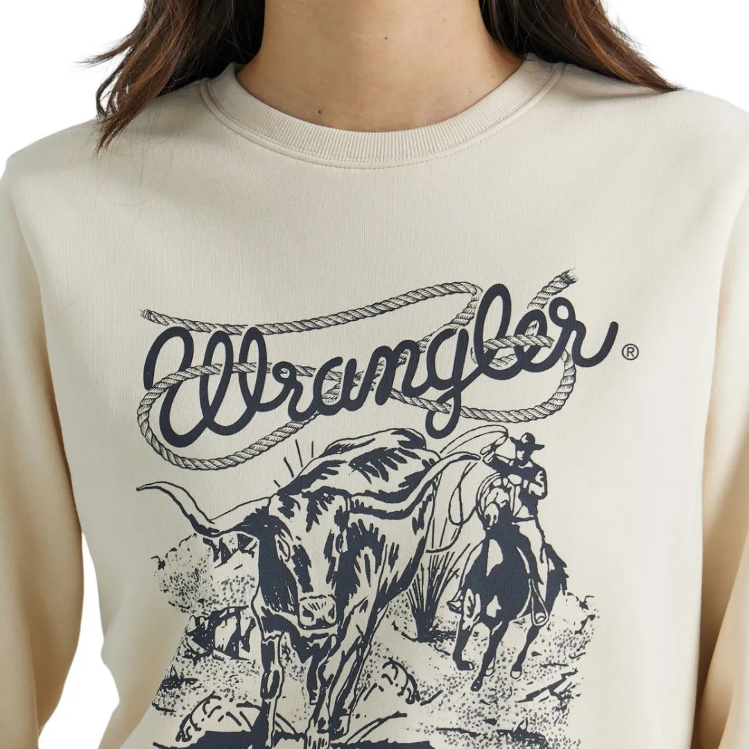 Wrangler Retro® Crew Pullover - Regular Fit Whitecap Gray- 112350129