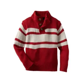 X-label Toddler Boys Full Zip Up Sweater, Red, Large