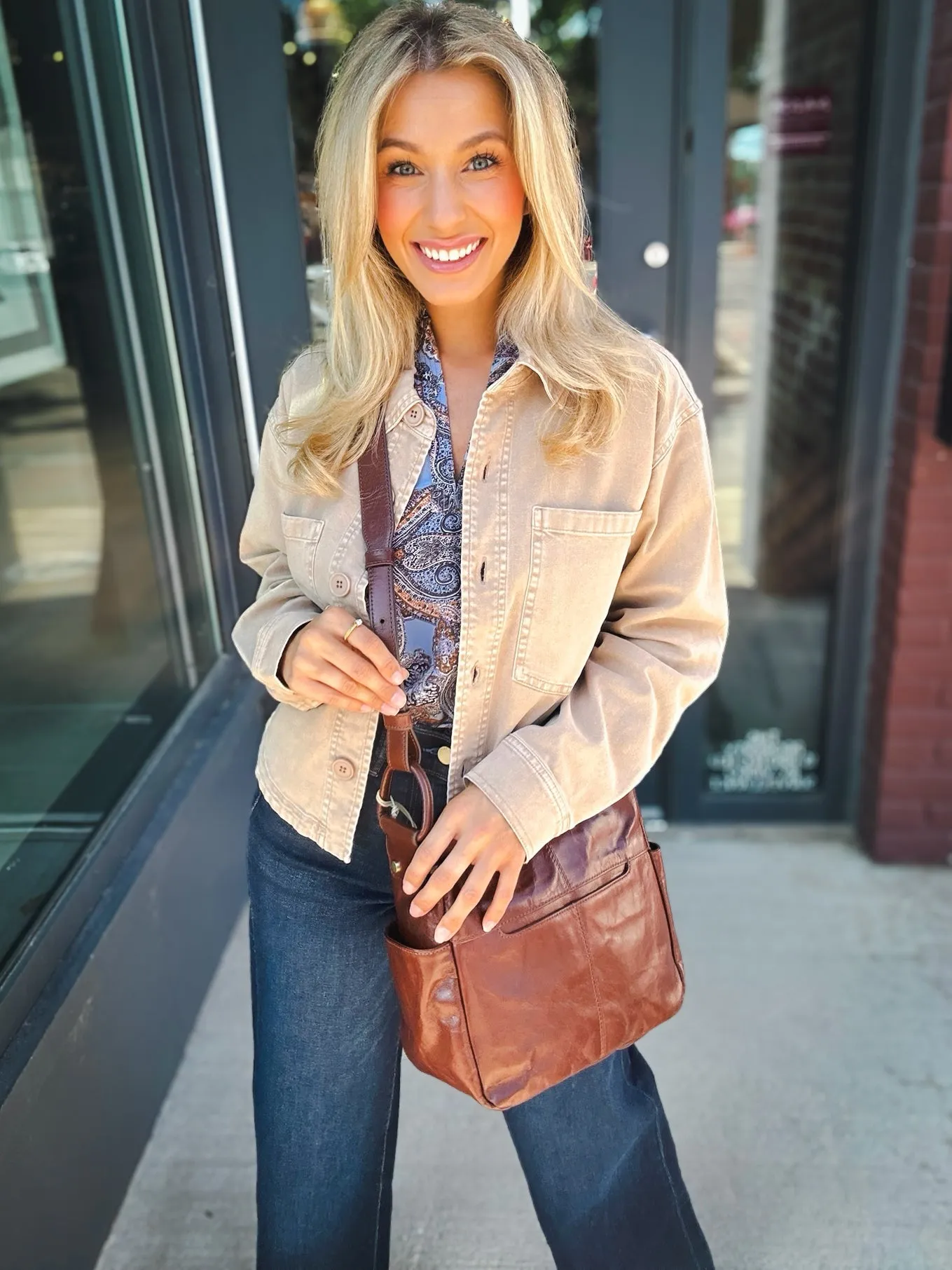 Z Supply All Day Cropped Washed Jacket