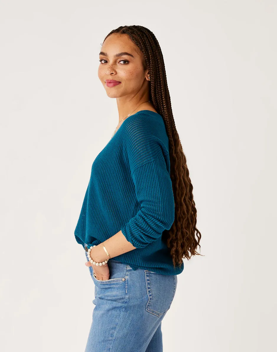 Zella Mesh Pullover: Azul