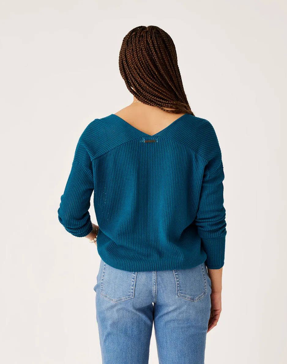 Zella Mesh Pullover: Azul