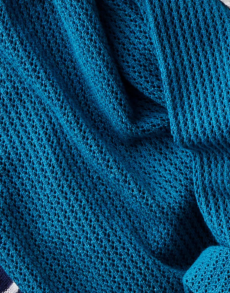 Zella Mesh Pullover: Azul