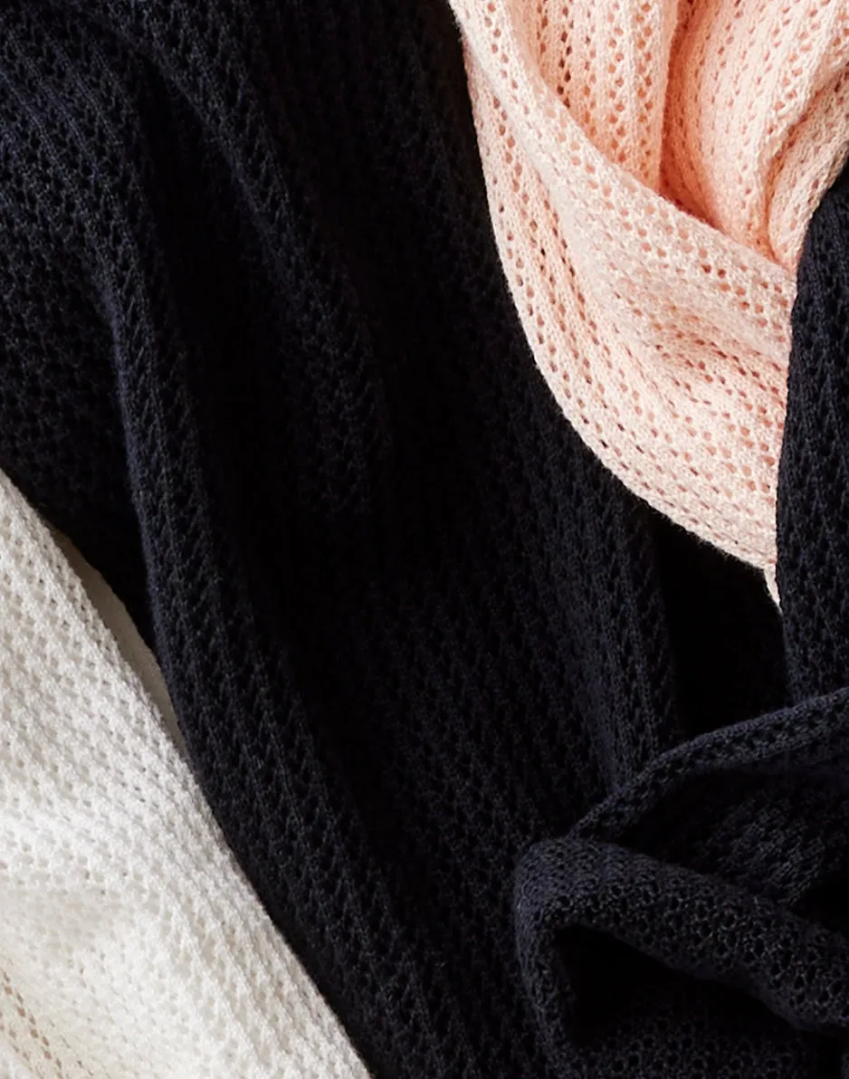 Zella Mesh Pullover: Black