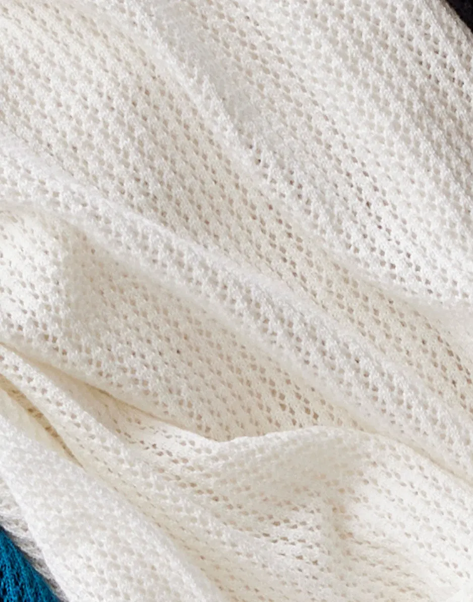Zella Mesh Pullover: Cloud