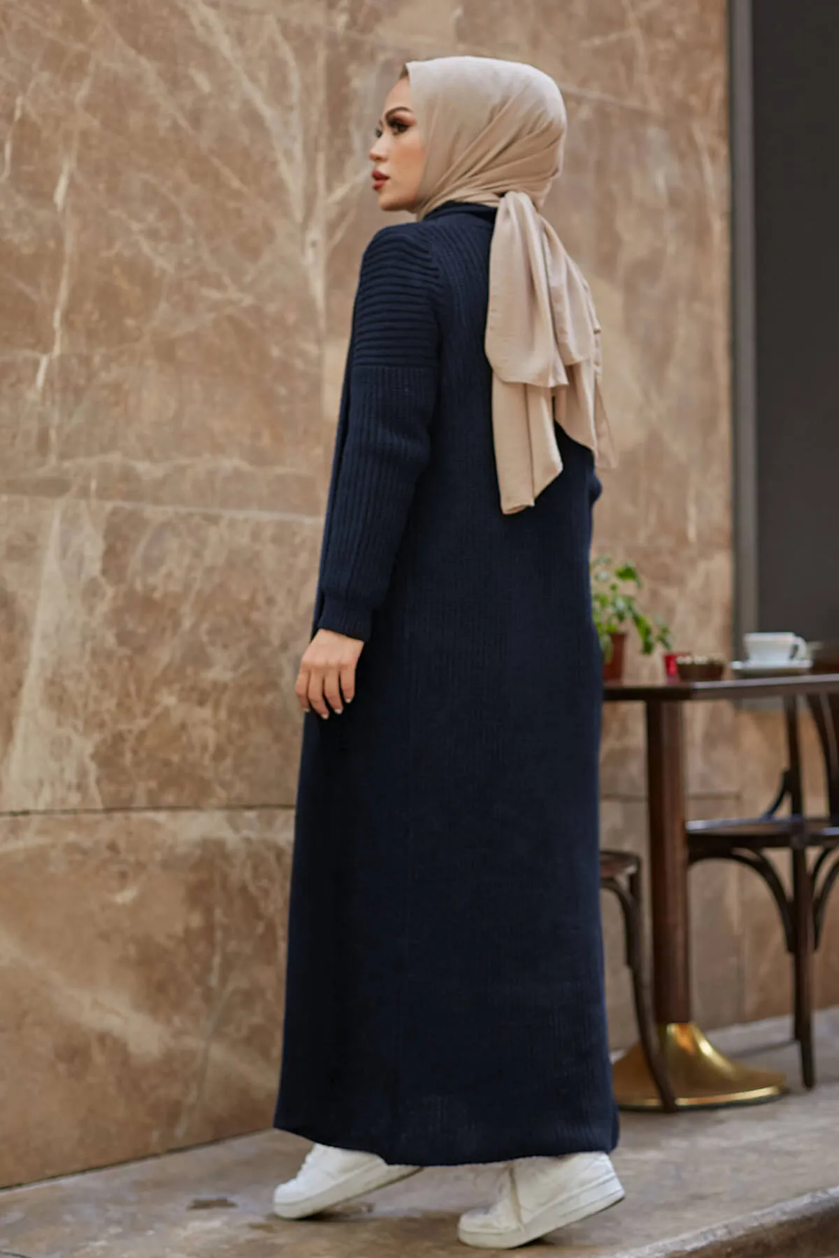 ZRF Women Knit Navy Cardigan Dress Suit - McKinney